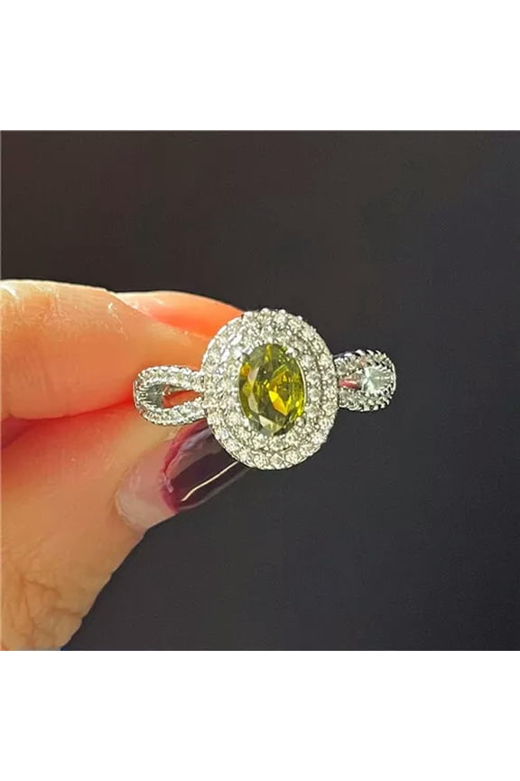 Pretty 925 Silver Rings Cubic Zirconia Women Engagement Delicate Jewelry Size 6-10-Style 7-7