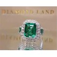 thumbnail image 1 of K-KED Luxury Silver Plated Rings Women Cubic Zircon Wedding Delicate Jewelry Gift Sz 6-10-8-Green#1, 1 of 6