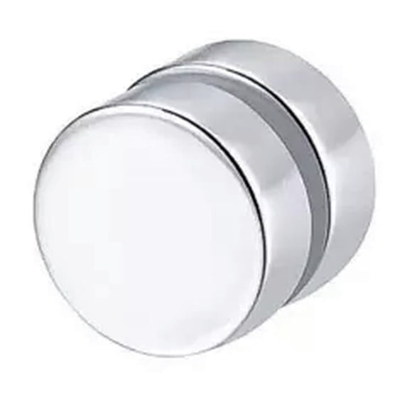 K-KED Magnetic Black Circle Non-Piercing Clip Earrings Fake Ear Gauges for Men Women-Silver 6mm