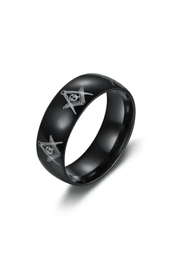 Masonic Letter G Simple Personalized Stainless Steel Rings Size 7-13-11