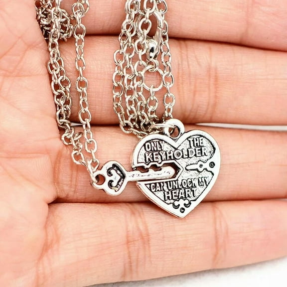 K-KED Meilleur Ami Chane Pendentif Cl Collier Couple Amoureux Cadeau Cass Coeur