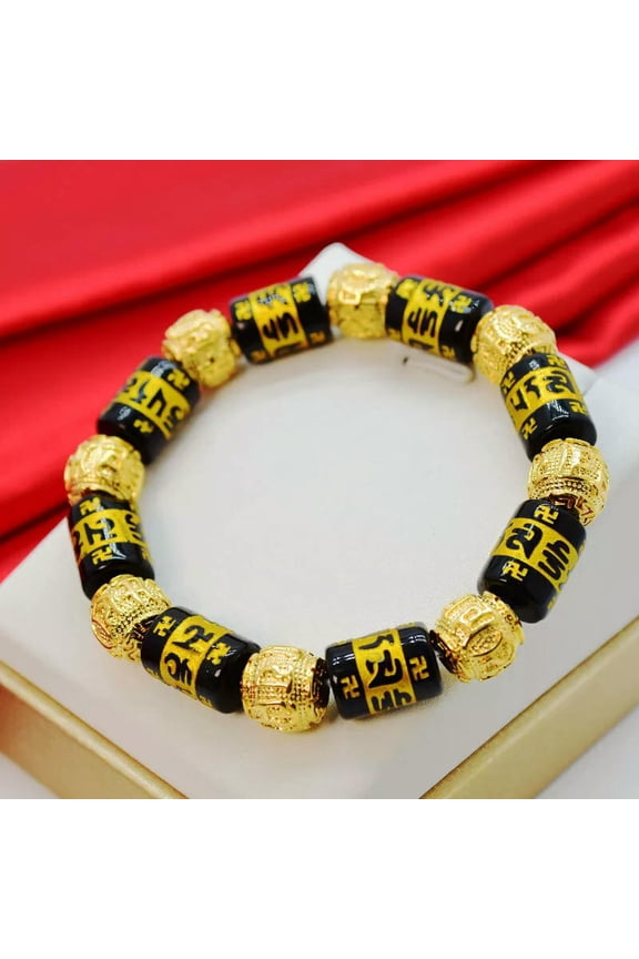 Men's Bucket Beads 24k Thai Gold Necklace Gold Plated Bracelet