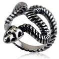 thumbnail image 1 of K-KED Men's and Women's Personalized Vintage Stainless Steel Snake Rings Size 7-13-8, 1 of 8