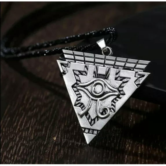 K-KED Mens Slavic Statement Evil Eye Triangle Silver Color Pendant Necklace