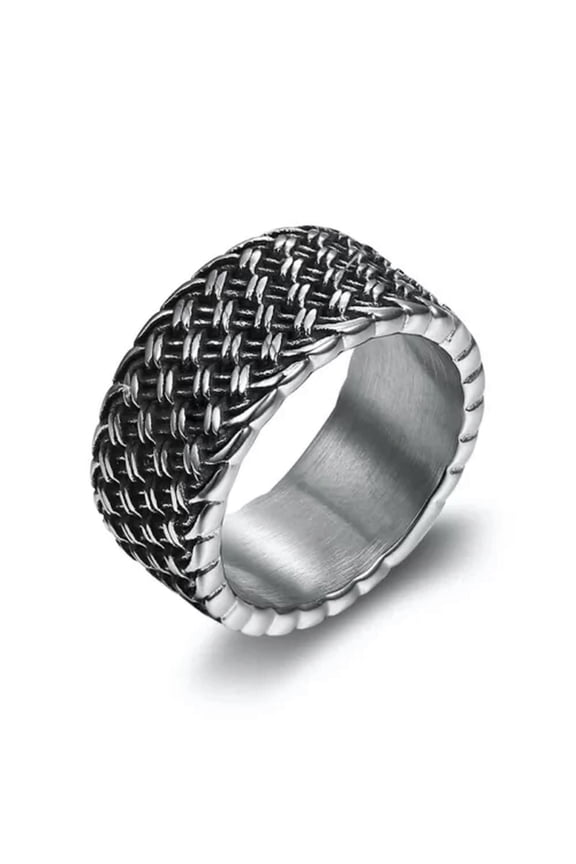 Mens Stainless Steel Celtic Knot Braided Wedding Band Ring Size 7-15-13