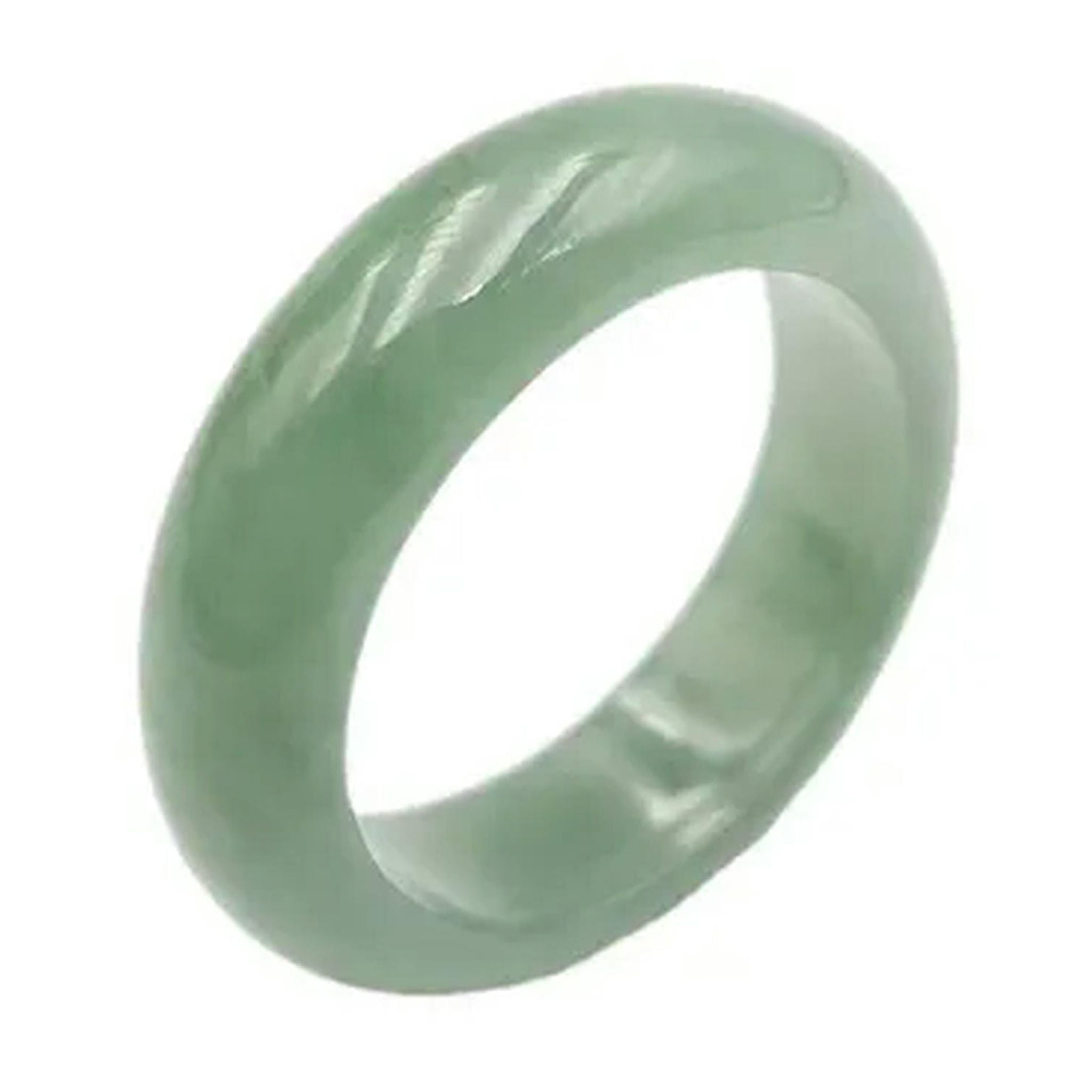 Natural Genuine Green Jade Band Ring | Real Jade Stone Ring For Men & Women Size 5-12 - View #4