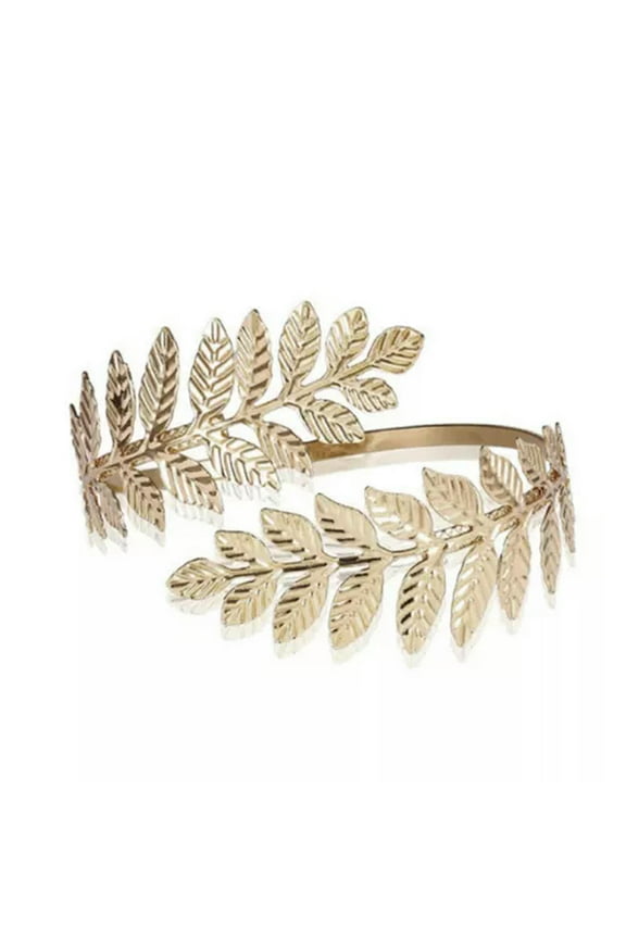 Metal Greek Roman Laurel Leaf Bracelet Armband Upper Arm Cuff Armlet P5APUKP :yq-Gold