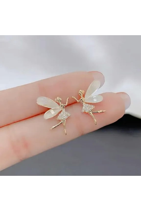 Mini Elf Design Stud Earring Zinc Alloy Delicate Jewelry Elegant Simple Gift New
