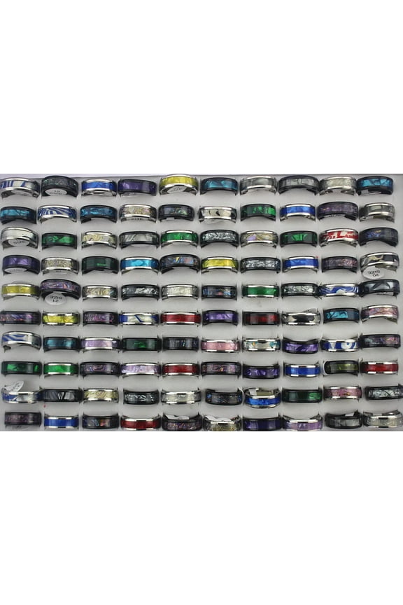 Mixed Lots 30pcs Cool Shell Mens Delicate Jewelry Stainless Steel Wholesale Rings