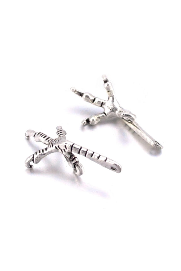 Multicolor 100 Pcs Tibet Silver Hawk Claw Charms Pendant 34X15MM Diy Making YZ02-Tibet Silver