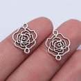 thumbnail image 1 of K-KED Multicolor 400 Pcs Tibet Silver Flower Connectors 17x14MM B15429-Tibet silver-400 PCS, 1 of 7