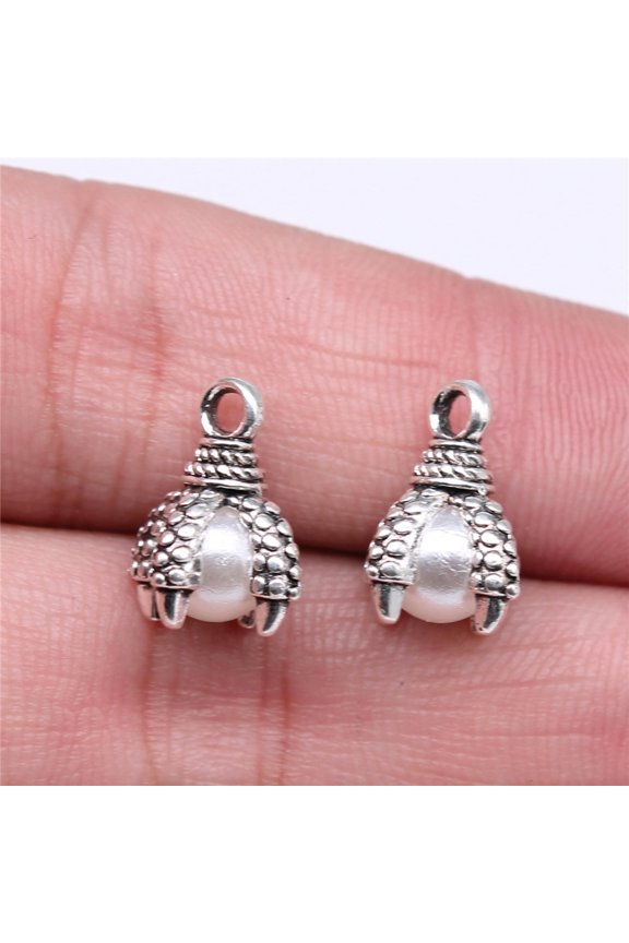 Multicolour 70 Pcs Tibetan Silver Hawk Necklace Charms 10X15MM Diy B16392-White