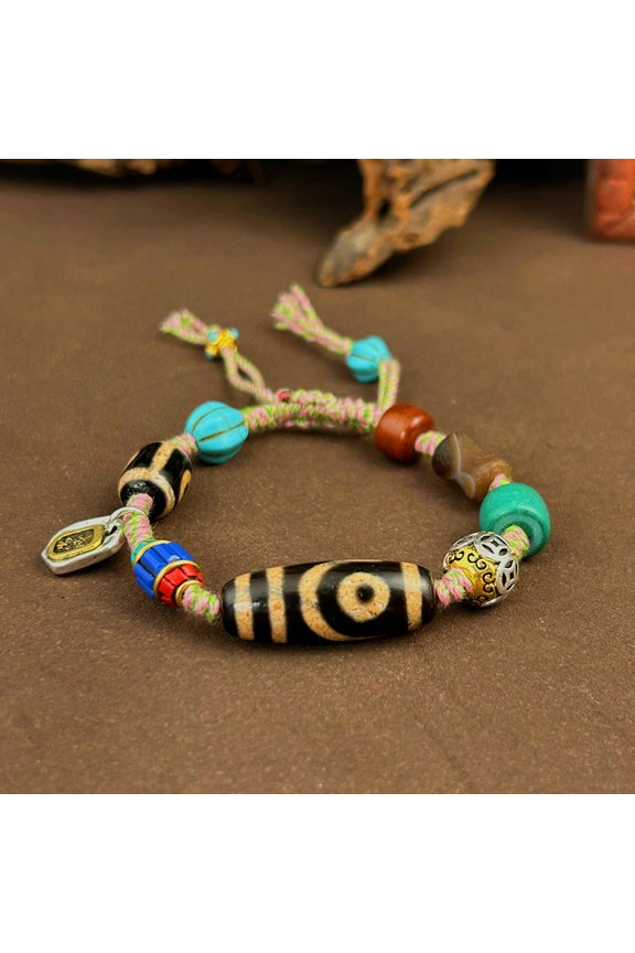 Multiple - Nepal Tibetan Agate Bead Weaving Nine Eye Bead Ethnic Hand Rope-Type I