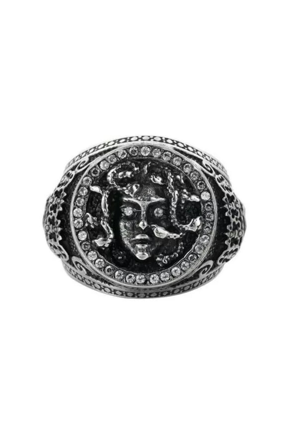 Mythical Snake Head Medusa Ring Stainless Steel Gothic Men's Biker Delicate Jewelry Ring-13