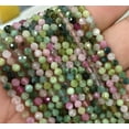 thumbnail image 1 of K-KED Natural 3mm Multi-Color Faceted Tourmaline Assorted Gems Round Loose Beads 15'', 1 of 4