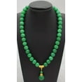 thumbnail image 1 of K-KED Natural 8/10/12mm Green Jade Round Gemstone Beads Pendant Necklace 18" AAA-12 mm-28 in, 1 of 5