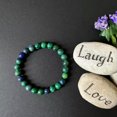 thumbnail image 1 of K-KED Natural 8mm Azurite Stone Bracelet Azurite Malachite Gemstone Stretch Bracelet, 1 of 3