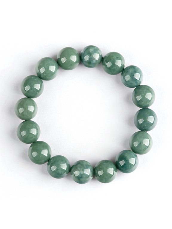 Natural A-Grade Jade Ball Hand Chain Jade Handmade Men's and Women's Bracelets-13mm (16 beads)