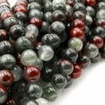 thumbnail image 1 of K-KED Natural African Bloodstone 4mm 6mm 8mm 10mm Round Beads 15" Strand-8 mm, 1 of 9