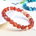 thumbnail image 1 of K-KED Natural Carnelian Red Agate Bracelet 8mm Beaded Healing Reiki Stretchy Bracelet, 1 of 2