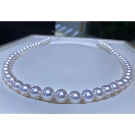 K-KED Natural Fresh Water 8-9mm Edison White Peals Necklaces for Women Fine Pearls