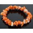 thumbnail image 1 of K-KED Natural Gemstone 5-8mm Chip Beads Stretchy Bracelet Reiki Chakra Fashion Jewelry-Pink Coral-7.5 Inches, 1 of 6