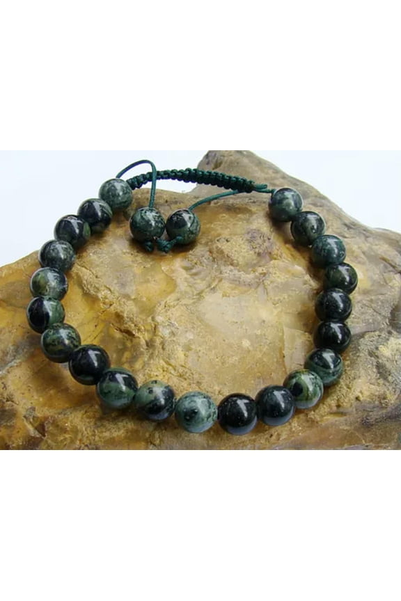 Natural Gemstone Men's Shamballa bracelet 8mm JASPER KAMBABA beads