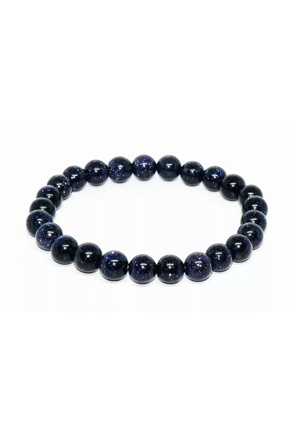 Natural Goldstone Sandstone Gems Bracelet Elasticated Healing Stone Reiki 8mm