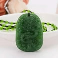 thumbnail image 1 of K-KED Natural Green Jade Necklace Pendant Hand-Carved Lucky Amulet Chain Chic Gift new-Dragon, 1 of 9