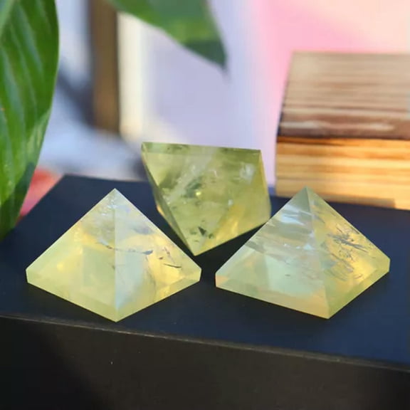 K-KED Natural Healing Quartz Crystal Point Tower Chakra Rock Gems Pyramid Reiki Decor-Citrine Quartz Crystal
