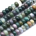 thumbnail image 1 of K-KED Natural Indian Agate Rondelle Beads Smooth Gemstone Loose Spacer 4x6mm 15", 1 of 3