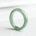 thumbnail image 1 of K-KED Natural Jadeite Jade Band Ring Women Men Real Bead Green Pot Jade Size 6-11-10, 1 of 5