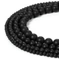 thumbnail image 1 of K-KED Natural Matte Black Onyx Beads Genuine Smooth 15”Strand 6mm 8mm 10mm-10 mm, 1 of 6