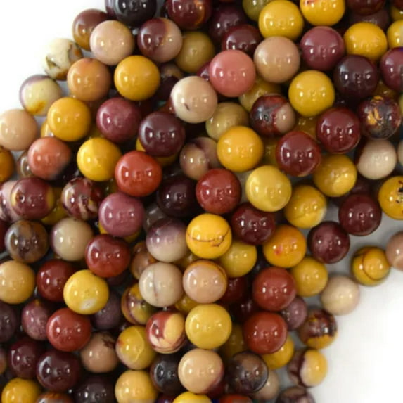 K-KED Natural Mookaite Round Beads Gemstone 15" Strand mookite 6/8 mm-8 mm