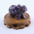 thumbnail image 1 of K-KED Natural Quartz Crystal Carved Baby Elephant Healing Rock Gemstone Animal Decor- Amethyst Quartz, 1 of 6