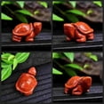 thumbnail image 1 of K-KED Natural Quartz Crystal Carved Longevity Tortoise Animal Turtle Energy Gemstone-Red Jasper Quartz, 1 of 6
