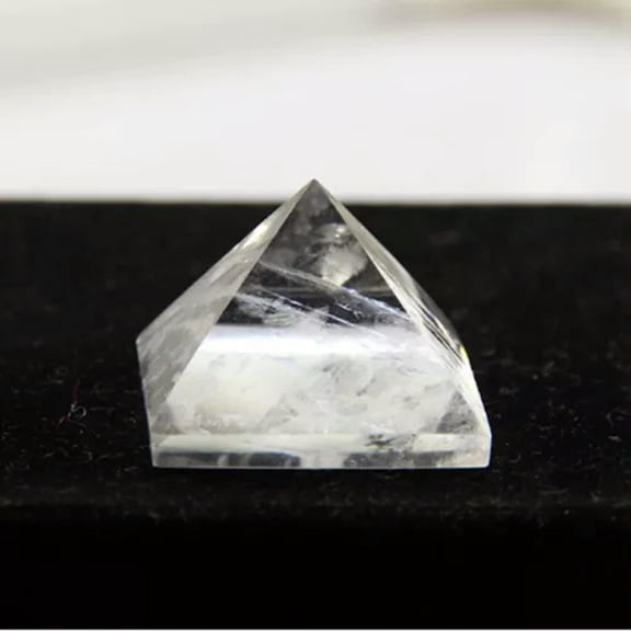 K-KED Natural Quartz Crystal Point Tower Chakra Healing Energy Stone Gemstone Pyramid-Clear Quartz
