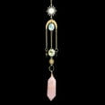 thumbnail image 1 of K-KED Natural Quartz Crystal Point Wand Pendant Wind Chime Stone Pendulum Hanging Gift-Rose Quartz Stone-2pcs, 1 of 9