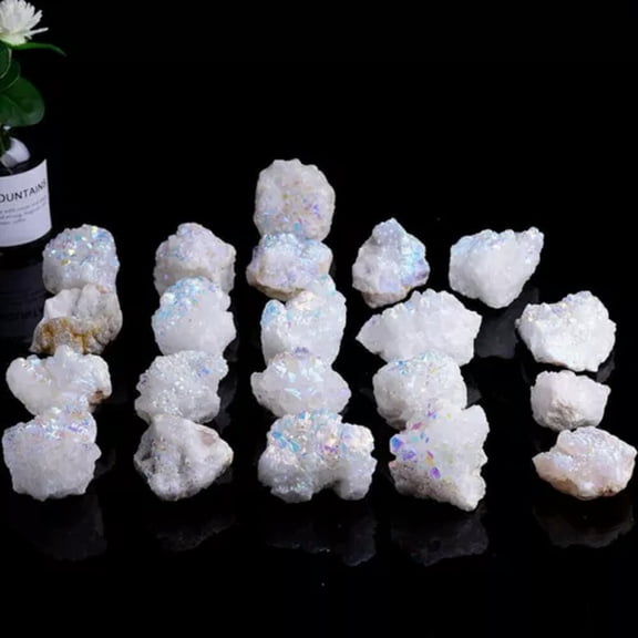 K-KED Natural Quartz Electroplate Colorful Crystal Stone Cluster Chakra Healing Decor-About 20-40g