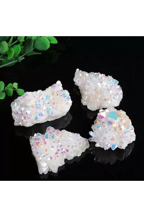 Natural Quartz Electroplate Colorful Crystal Stone Cluster Chakra Healing Decor-About 40-60g