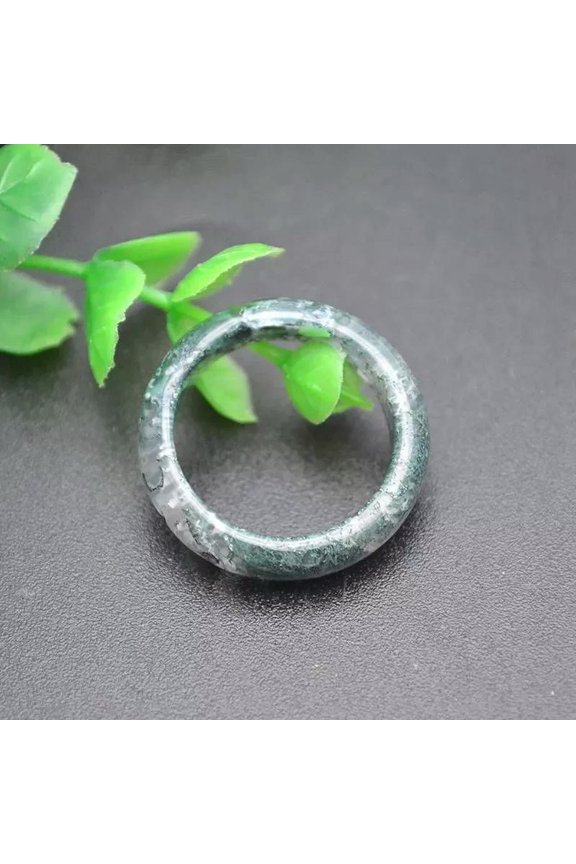 Natural Quartz Indian Agate Crystal Gemstone Ring Unisex Delicate Jewelry Healing Decor