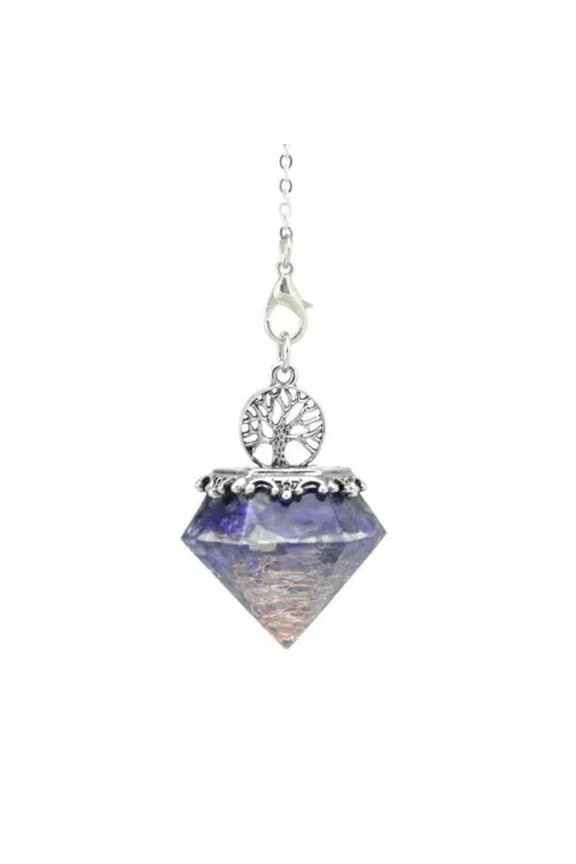Natural Quartz Stone Chakra Pendulum Pendants Energy Reiki Healing Amulet-Lapis Lazuli