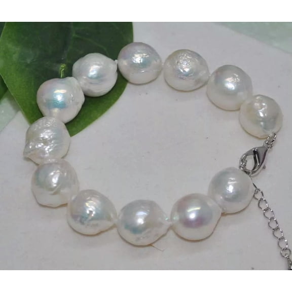 K-KED Natural Rare blue white 14-15mm Kasumi cultured Pearl Bracelet