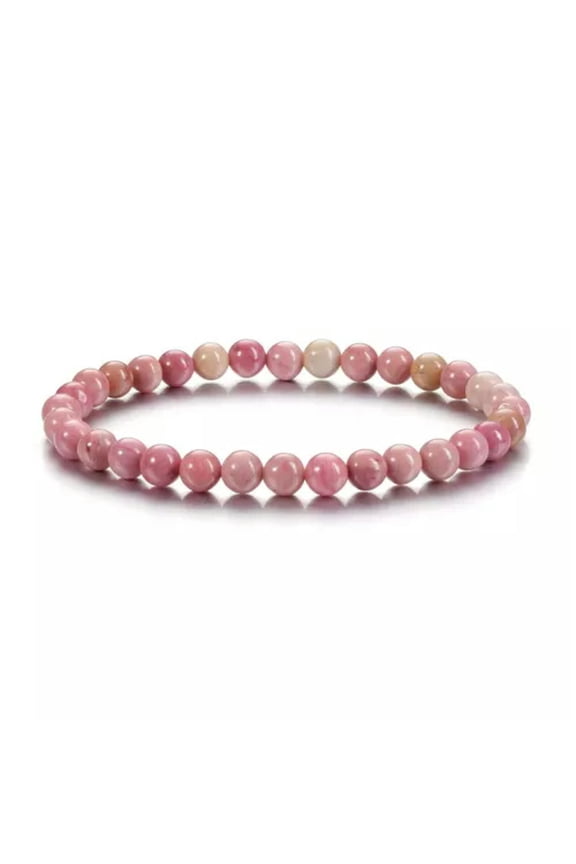 Natural Rhodonite Stone Bracelet 4mm Pink Gemstone Healing Crystal Bracelet