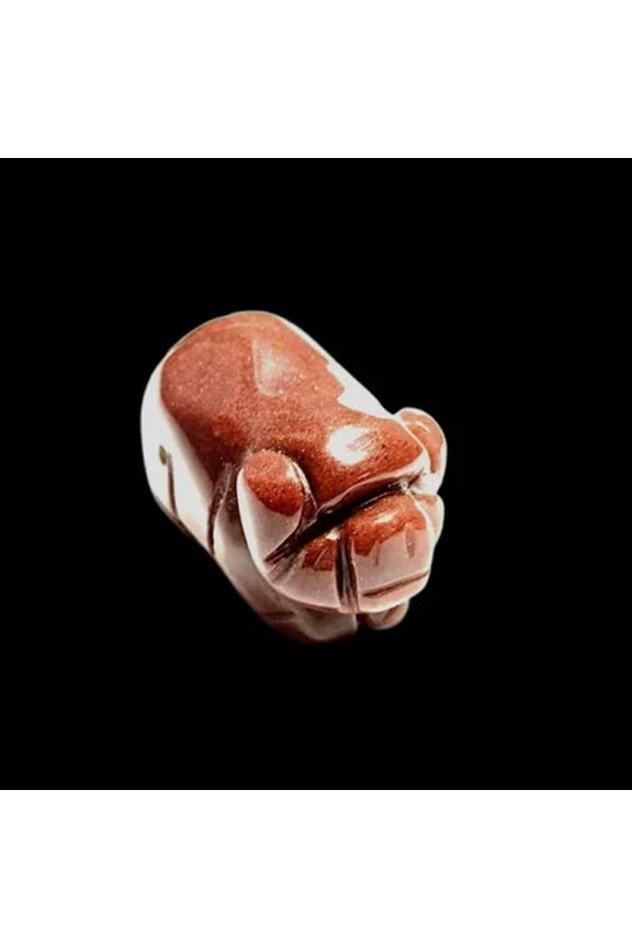 Natural Rock Strawberry Quartz Crystal Piggy Handmade Polished Pig Decor Gift