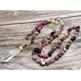 thumbnail image 1 of K-KED Natural Rough Quartz Pendant Tourmalines Chips Stone Beads Handmade Necklace-108 piece beads, 1 of 6