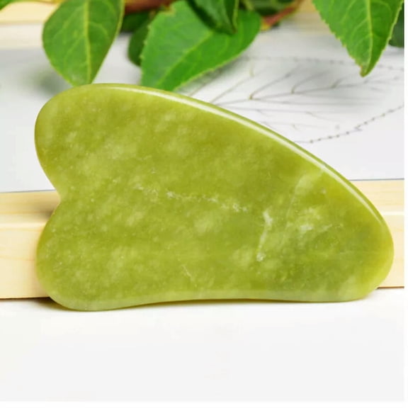 K-KED Natural Serpentine Jade Gua Sha Massage Board Crystal Scrape Tool Healing Gift