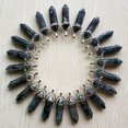 thumbnail image 1 of K-KED Natural Shimmer Stone Chakra Healing Pillar Pendants Bead 24pcs/lot Wholesale, 1 of 4