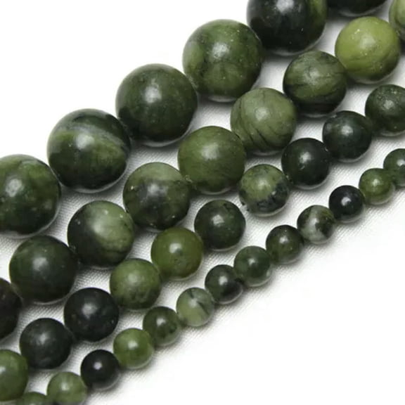 K-KED Natural Stone Green Southern Jade Round Loose Beads Delicate Jewelry Making 6 8 10mm-8 mm