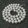 thumbnail image 1 of K-KED Natural White 7-10mm Akoya Freshwater Pearl Necklace 14-50'' 925 Silver Clasp-8-9 mm-36 in, 1 of 5